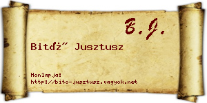 Bitó Jusztusz névjegykártya